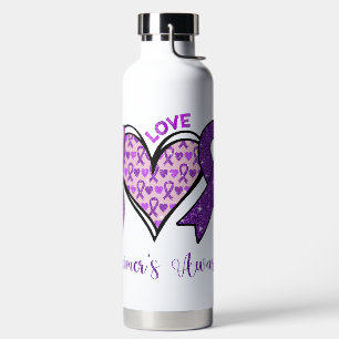LILA FRIEDEN LIEBE ALZHEIMERS UNTERSTÜTZT BEWUSSTS TRINKFLASCHE