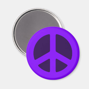 Lila Friedenszeichen Magnet