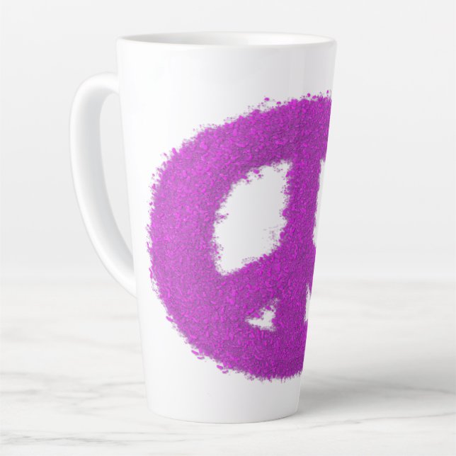 Lila Friedenszeichen Milchtasse (Linke Ecke)