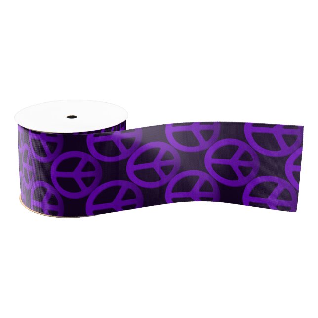 Lila Friedenszeichen Ripsband (Spule)