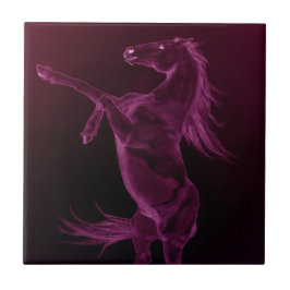 Lila Friesian Rearing Tile Fliese
