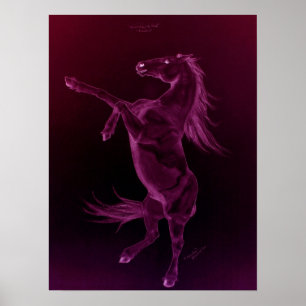 Lila friesisches Zuchtposter Poster