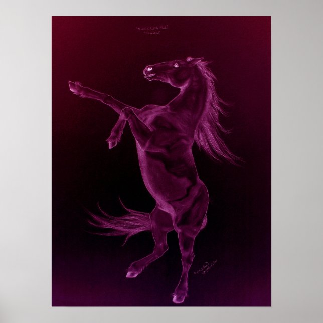 Lila friesisches Zuchtposter Poster (Vorne)
