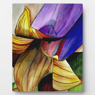 Lila Fritilla Blume Originale Kunst Aquarell Fotoplatte