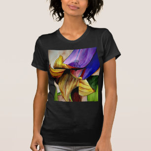 Lila Fritilla Blume Originale Kunst Aquarell T-Shirt