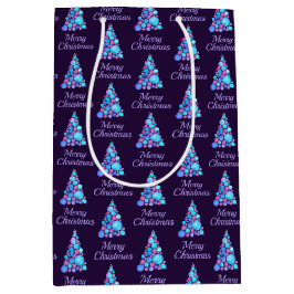 Lila froher Weihnachtsbaum Modern Mittlere Geschenktüte
