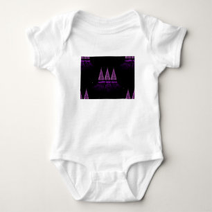 lila frohes neues Jahr Baby Strampler