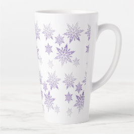 Lila Frostschneeflocken Milchtasse