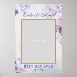 Lila Frühlingsblumen böhmische Hochzeit Foto Requi Poster