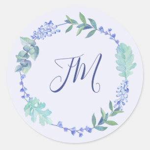 Lila Frühlingsblumenzeremonie Runder Aufkleber