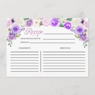 Lila Frühlingsflora Brautparty Rezept Karte