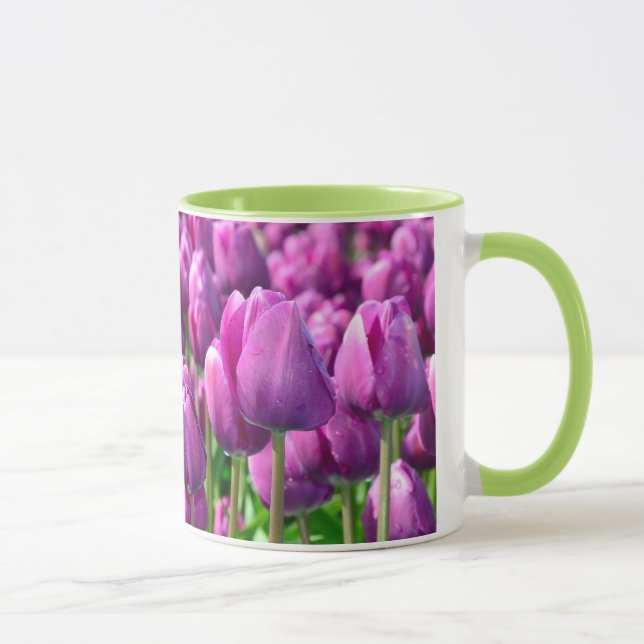 Lila Frühlingstulpe-Kaffee-Tasse Tasse (Rechts)