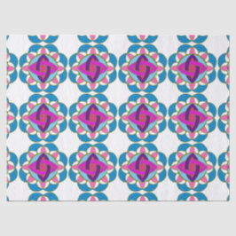 Lila Fuchsia Blue Pink Aquamarin Mandala Decoupage Seidenpapier