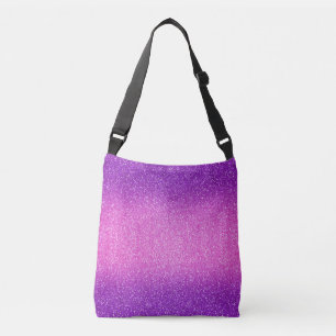Lila-Fuchsia Ombre-Glitzer Ganzkörpertasche Tragetaschen Mit Langen Trägern