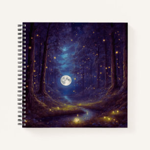 Lila Full Moon & Firefrefly-Hardcover-Journal Notizbuch