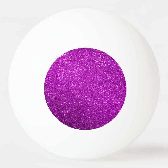 Lila Funkelnd Glitzer Tischtennisball (Vorderseite)
