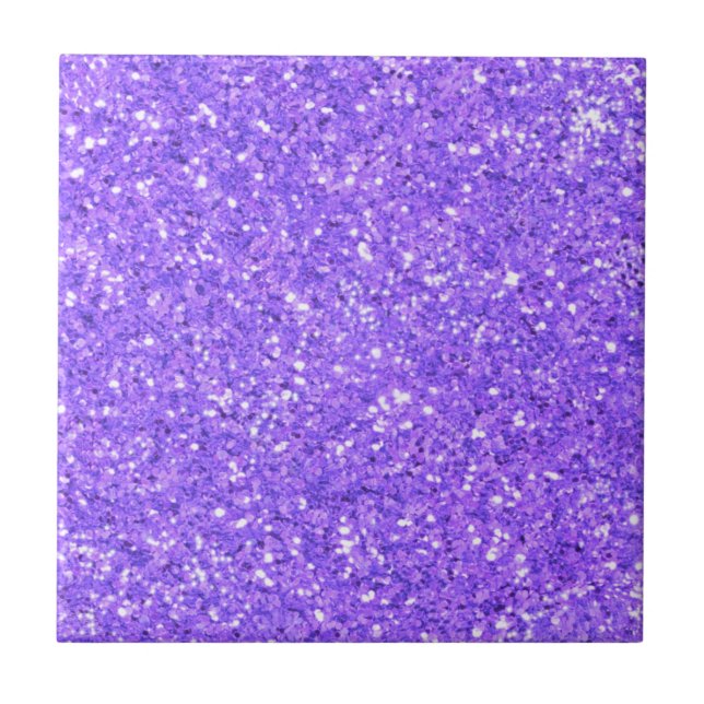 Lila funkelndes Glitzer Fliese (Vorderseite)