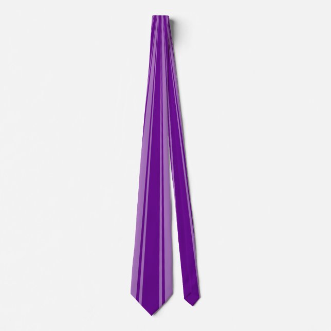 Lila Funky Stripe Muster Krawatte (Vorderseite)