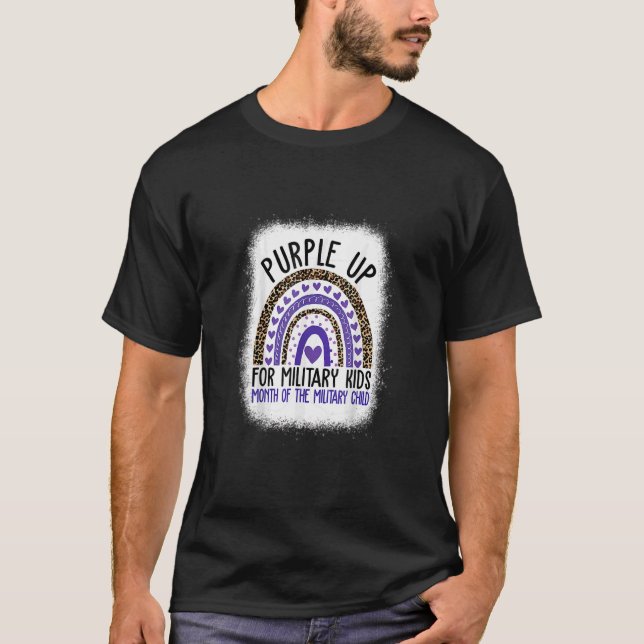 Lila für den Coolen Militärmonat T-Shirt (Vorderseite)