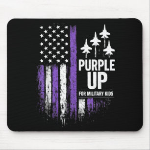 Lila für den Monat der militärischen Kinder Mousepad