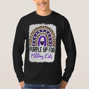 Lila für den Monat des Militärs für militärische K T-Shirt