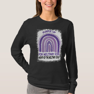 Lila für den Monat des Militärs für militärische K T-Shirt