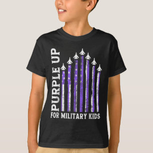 Lila für ein militärisches Kind T-Shirt