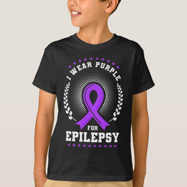 Lila für Epilepsie Sensibilisierung 2 T-Shirt (Vorderseite)