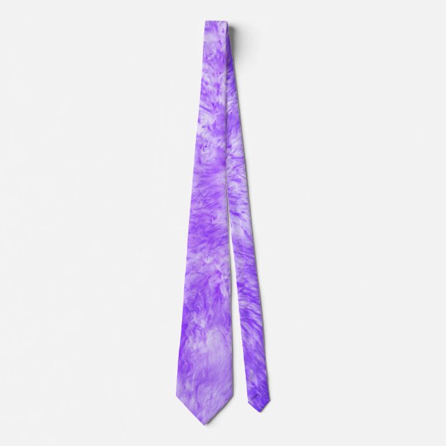 Lila Fur Frenzy Neck Tie Krawatte (Vorderseite)