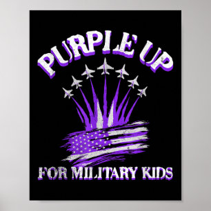 Lila für Kinder des amerikanischen Militärs Poster