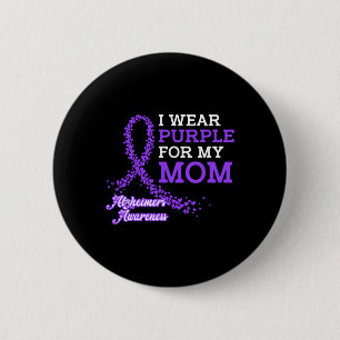 Lila für meine Mutter Alzheimerheimer Awareness Ba Button