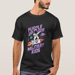 Lila für Militär-Kinder Astronaut T-Shirt