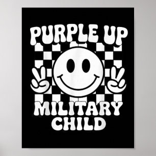 Lila für Militär-Kinder Groovy Militär-Kind Poster