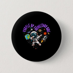 Lila für militärische Kinder Astronaut Militär Chi Button