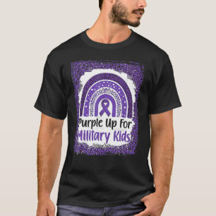 Lila für militärische Kinder gebleicht Rainbow Mil T-Shirt