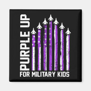 Lila für militärische Kinder Kleinkind Frauen Jung Magnet