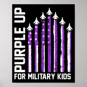 Lila für militärische Kinder Kleinkind Frauen Jung Poster