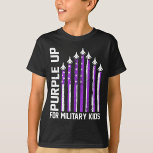 Lila für militärische Kinder Kleinkinder Frauen Ju T-Shirt