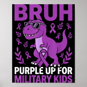 Lila für militärische Kinder, Monat der militärisc Poster