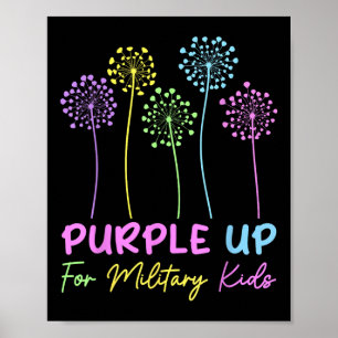 Lila für militärische Kinder - Monat des Militärs Poster