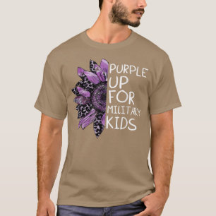 Lila für militärische Kinder Sunflower Military BH T-Shirt