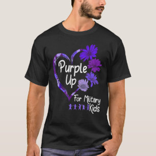 Lila für militärische Kinder T-Shirt