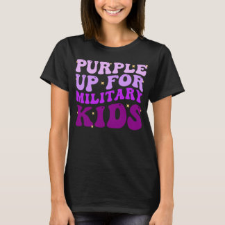 Lila für militärische Kinder T-Shirt