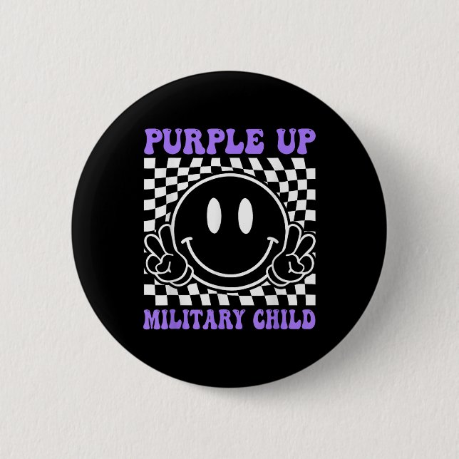 Lila für Militärkinder Button (Vorderseite)