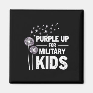 Lila für Militärkinder Dandelion April Awaren Magnet