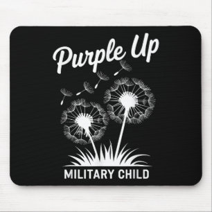 Lila für Militärkinder: Dandelion Military Chi Mousepad