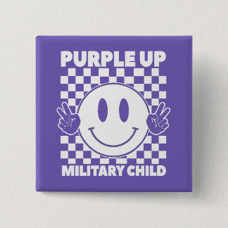 Lila für Militärkinder - Monat Button