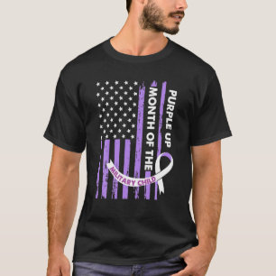 Lila für Militärkinder Monat des Militärschlages T-Shirt