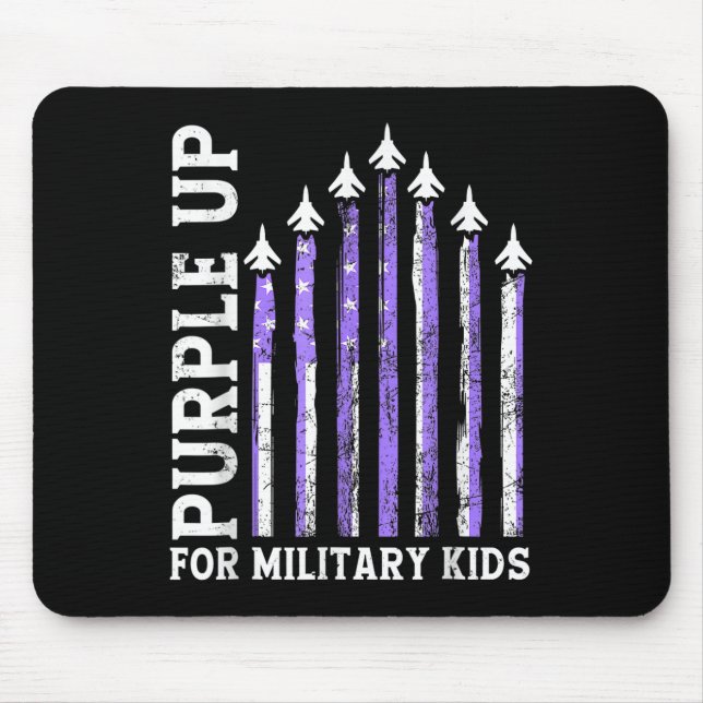 Lila für Militärkinder - Monat Mousepad (Vorne)