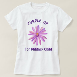 Lila für Militärkinder T-Shirt